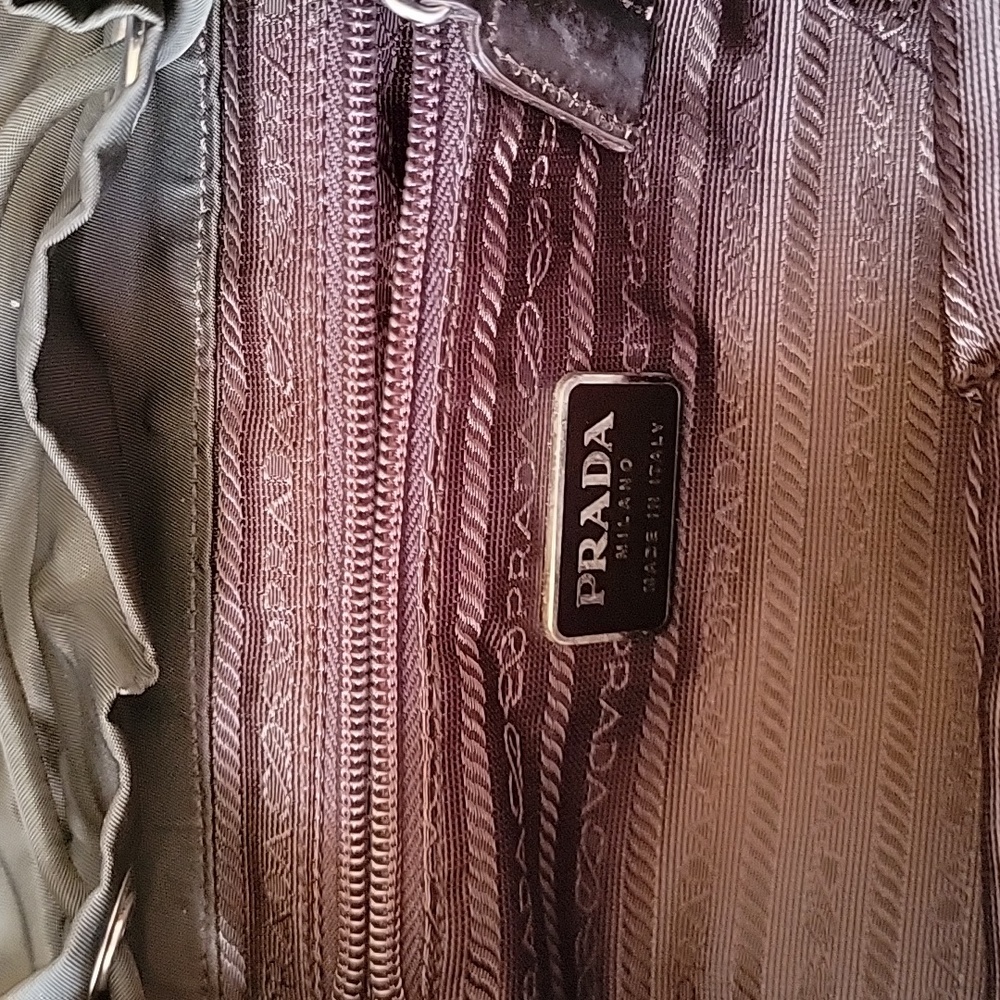 Authentic PRADA Olive Green Nylon & Leather Backpack - Picture 2 of 5